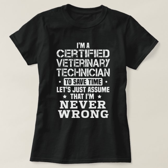 Camiseta Técnico veterinário certificado (Frente do Design)