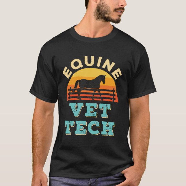 Camiseta Técnico veterinário equino-veterinário de equinos  (Frente)