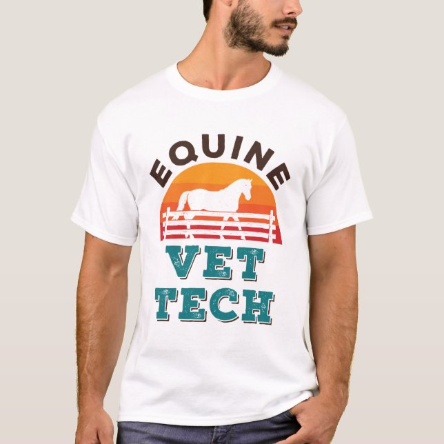 Camiseta Técnico veterinário equino-veterinário de equinos  (Frente)