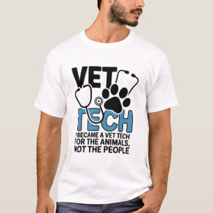 Camiseta Técnico Veterinário Introvertido Divertido Citação