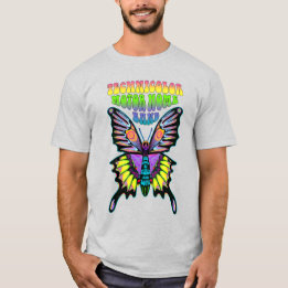 Camiseta Tecnicolor Motor Home Banda Psicodélica Borboleta