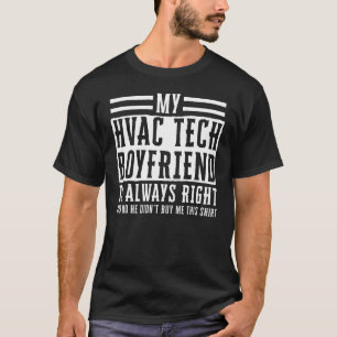 Camiseta Técnicos Cute da Namorada de Roupa da Hvac Tech De