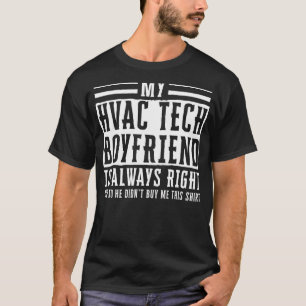 Camiseta Técnicos Cute da Namorada de Roupa da Hvac Tech De
