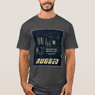 Camiseta tecnologia azul e dourada   Conselho de circuito  
