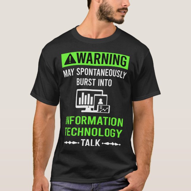 Camiseta Tecnologia da Informação de Alerta Verde (Frente)