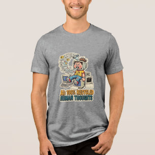 Camiseta Tecnologia de código de satíre de IA de Pensamento