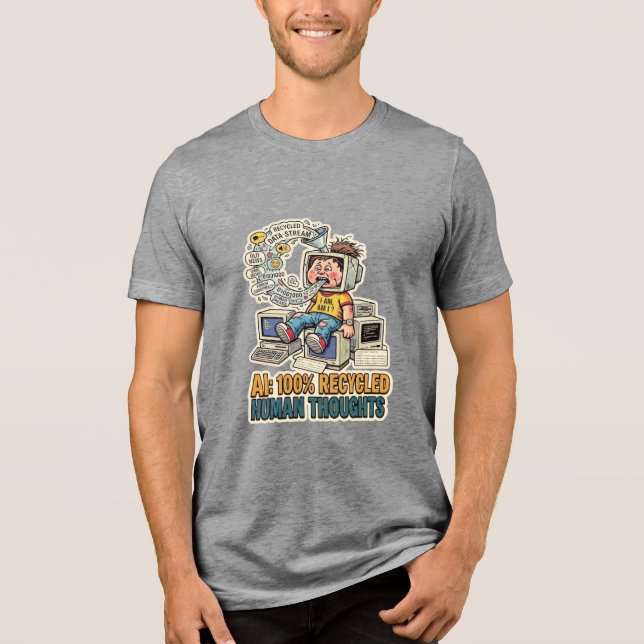 Camiseta Tecnologia de código de satíre de IA de Pensamento (Frente)