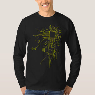 Camiseta Tecnologia de CPU Nerd Informática Chip Informativ