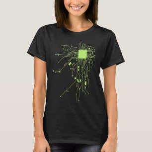 Camiseta Tecnologia de CPU Nerd Informática de Chip Prog