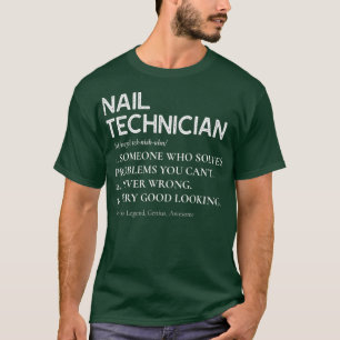 Camiseta Tecnologia de Definição Nail Funny Nail Tech