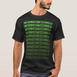 Camiseta Tecnologia de informação de gradiente branco