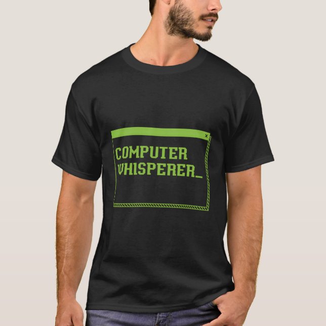Camiseta Tecnologia de informação do Whisperer do computado (Frente)