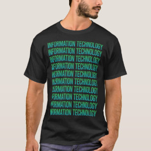 Camiseta Tecnologia de informações de texto gradiente