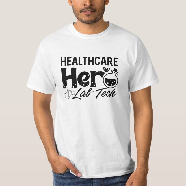 Camiseta Tecnologia de laboratório de saúde Hero Lab Tech (Frente)
