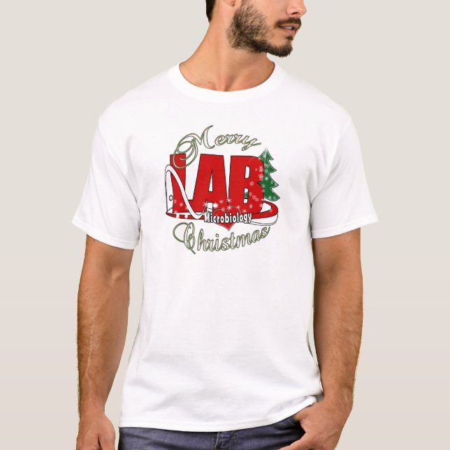 CAMISETA TECNOLOGIA DE LABORATÓRIO MÉDICO DE NATAL DE MICRO (Frente)