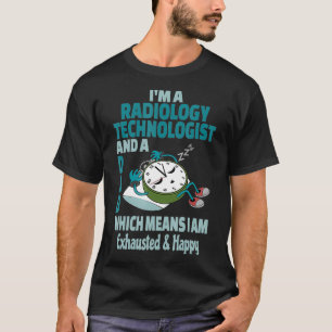 Camiseta Tecnologia de Radiologia pai Cansada Ocupada Dizer