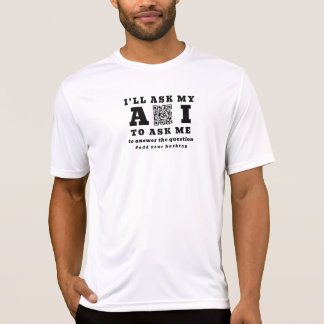 Camiseta Tecnologia de Startup de IA Divertida – 2 Código Q