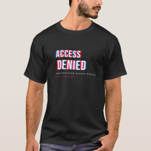 Camiseta Tecnologia de Tipografia de Design Acesso Negado
