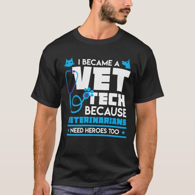 Camiseta Tecnologia engraçada do veterinário dos heróis da (Frente)