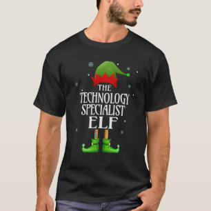 Camiseta Tecnologia Especialista Elf Família Engraçada Corr