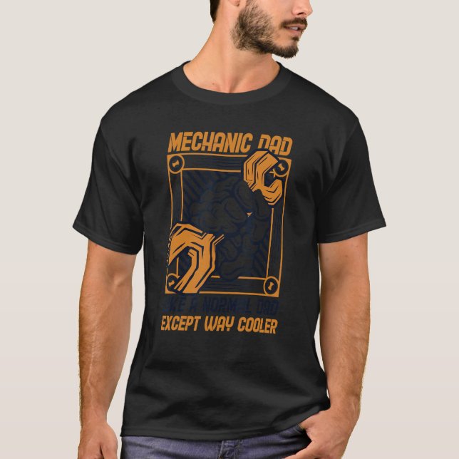 Camiseta Tecnologia Mens Mecânica Pai Way Cooler Automotive (Frente)