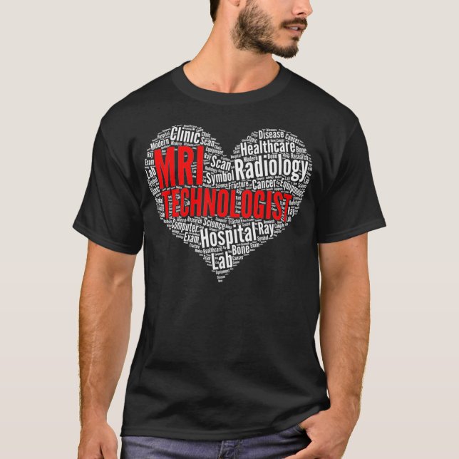 Camiseta Tecnologia MRI Heart Shape Cloud Design Rad (Frente)