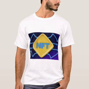 Camiseta Tecnologia NFT Logotipo Crypto 3D.