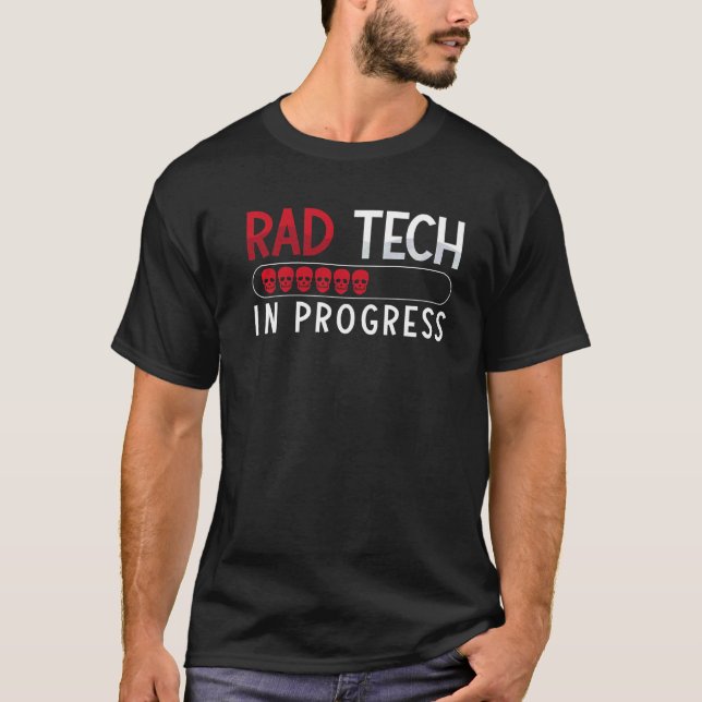 Camiseta Tecnologia Rad Tech em Andamento Xray Rad Techs R (Frente)