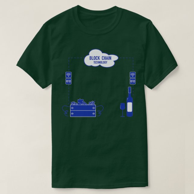 Camiseta Tecnologia RFID Blocchain Winemaking 2 (Frente do Design)