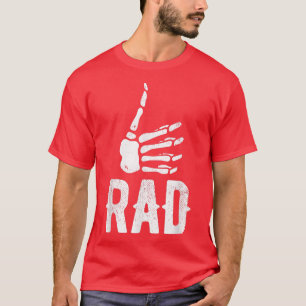 Camiseta Tecnólogo Radiológico do polegar do esqueleto do r