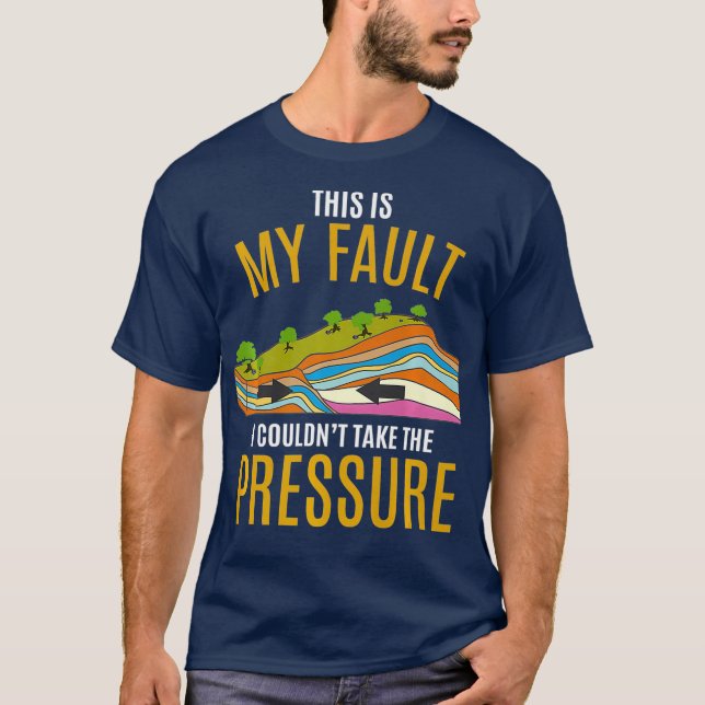 Camiseta Tectônico Plates Modelo Terremoto Desculpe Geologi (Frente)