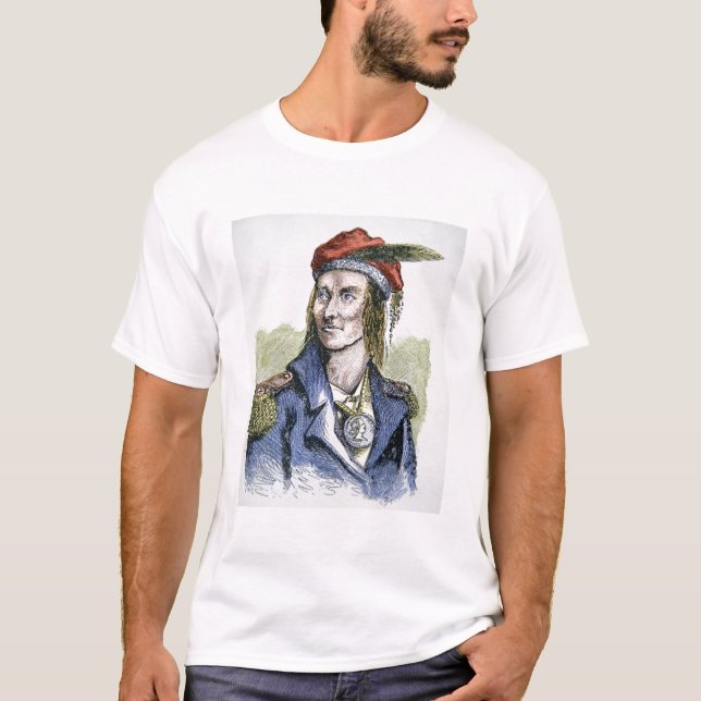 Camiseta Tecumseh (1768-1813) (gravura colorida) (Frente)