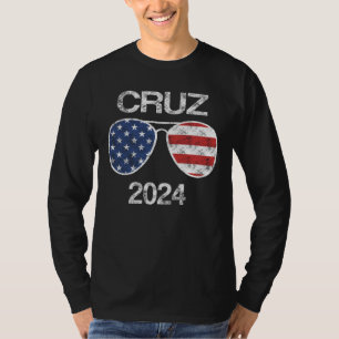 Camiseta Ted Cruz 2024 Vintage American Flag Sunglass