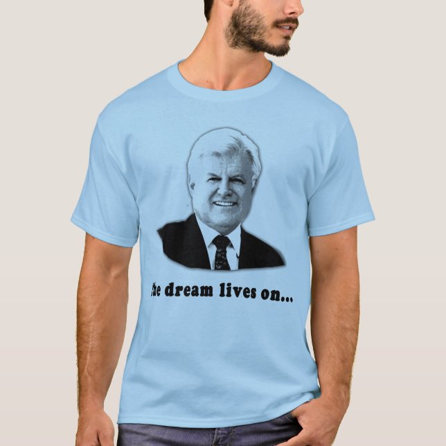 Camiseta Ted Kennedy as vidas do sonho sobre (Frente)