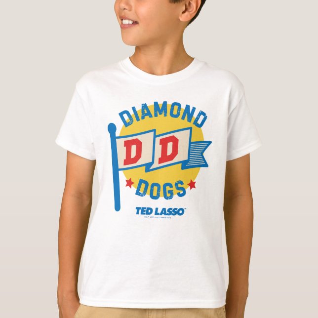 Camiseta Ted Lasso | Gráfico da Pensão de Cães Diamantes (Frente)