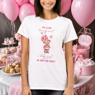 Camiseta Teddy Bear Balloon Borboleta Namorada Mãe para ser