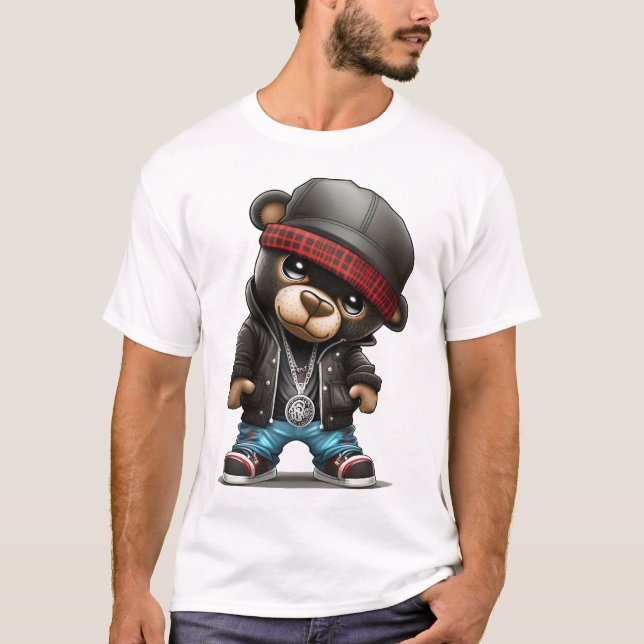 Camiseta Teddy Bear e o estilo do rapper (Frente)