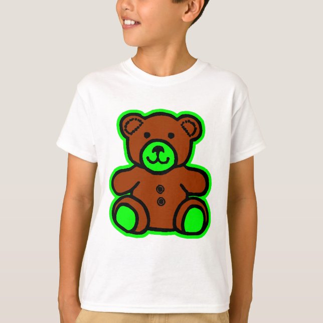 Camiseta Teddy Bear Green Brown O MUSEU Zazzle Dons (Frente)