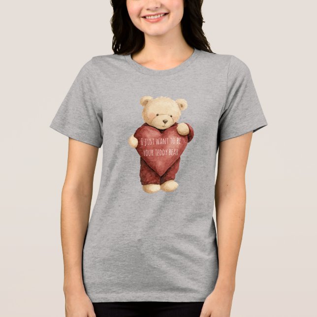 Camiseta Teddy Bear Red Heart (Frente)
