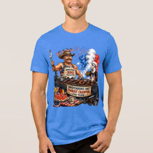Camiseta Teddy Roosevelt Churrasco Mestre do Dia 4 de Julho
