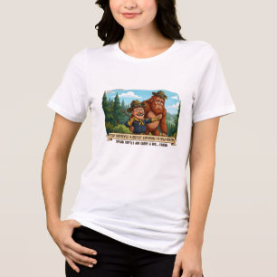 Camiseta Teddy Roosevelt engraçado e caricatura do Pé Grand