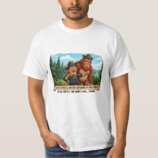 Camiseta Teddy Roosevelt engraçado e caricatura do Pé Grand