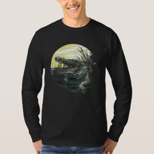 Camiseta Tee Alligator Gator Crocodile Nature Lake Animal