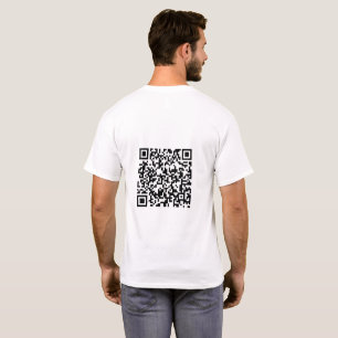 Camiseta Tee básica do código QR digitalizável para homens 