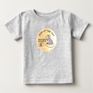Camiseta Tee Bebê 2020 - Rato Chinês