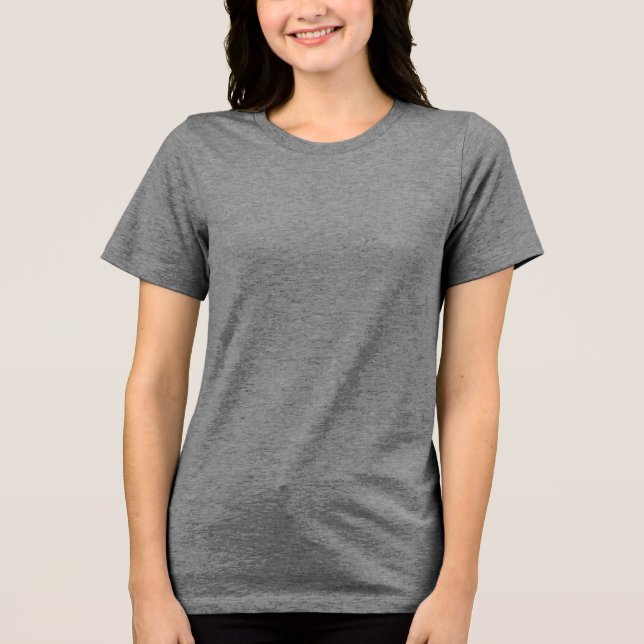 Camiseta Tee casual de três mesas de cinzas (Frente)