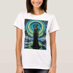 Camiseta Tee Célestial de Deusa Cósmica de Sonho