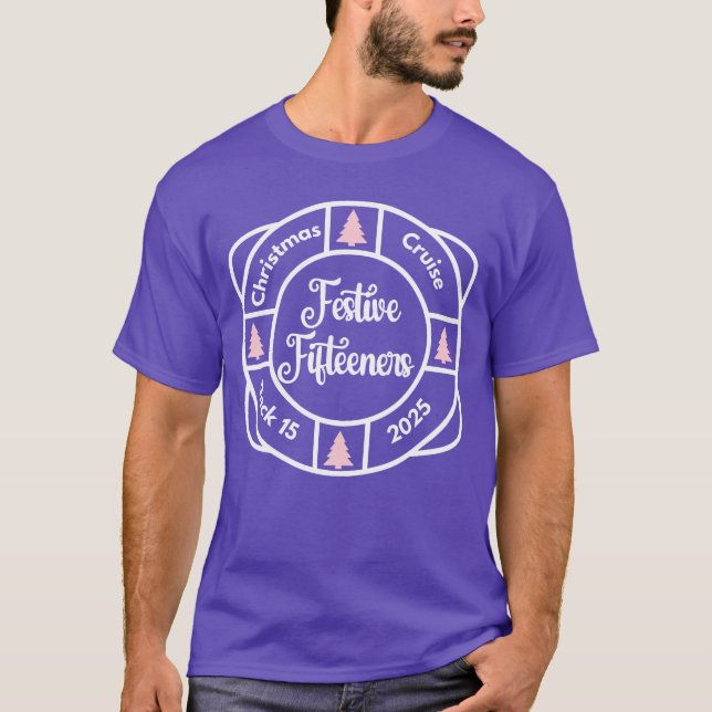 Camiseta Tee Clássica Da Tripulação Dos Cessantes Festivos  (Frente)