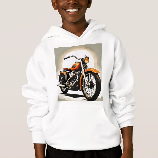 Camiseta Tee Clássico de Liberdade de Motocicleta (Frente)