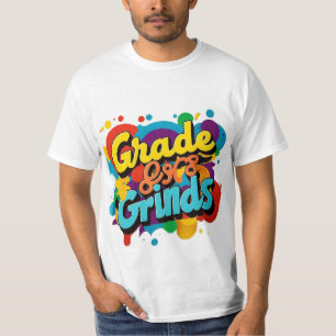 Camiseta Tee Colorida De Grades De Café